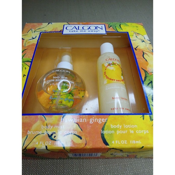 Vintage Calgon Hawaiian Ginger Body mist & Lotion Gift Set, VINTAGE - Picture 2 of 5